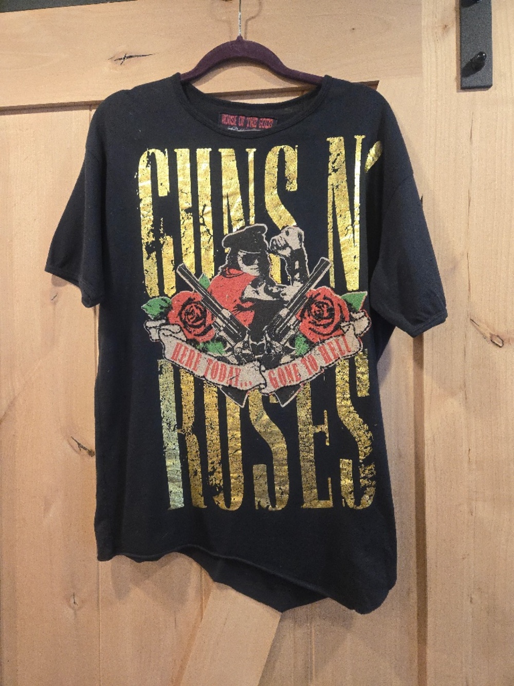 Black Guns N' Roses Unisex Size Small T-Shirt House of The Gods by Buddhist Punk